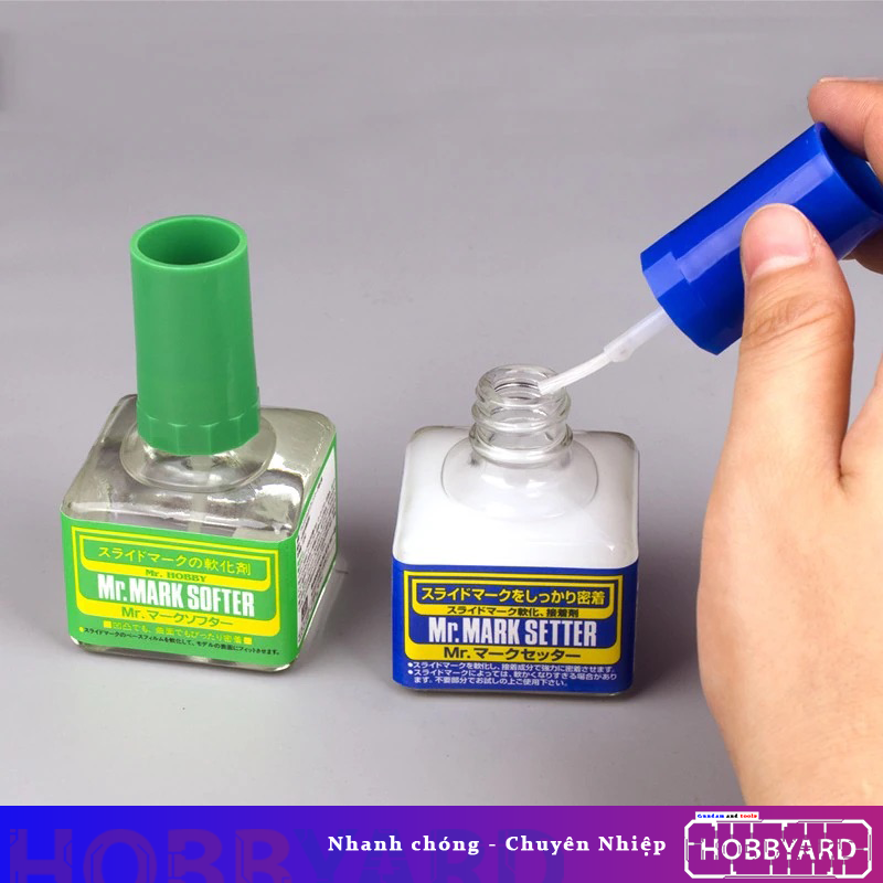 Dung dịch làm mềm decal nước Mark softer & Mark setter - Mr. Hobby