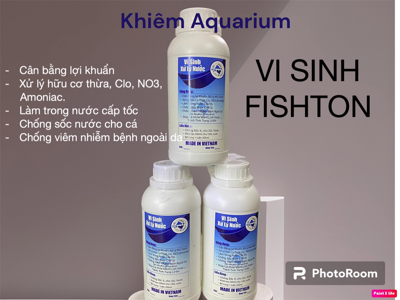 Fishton Water Treatment Microorganisms Quickly Clean Water and Eliminate Fishy Odors from Channa, Dragonfish, and Red Snapper.