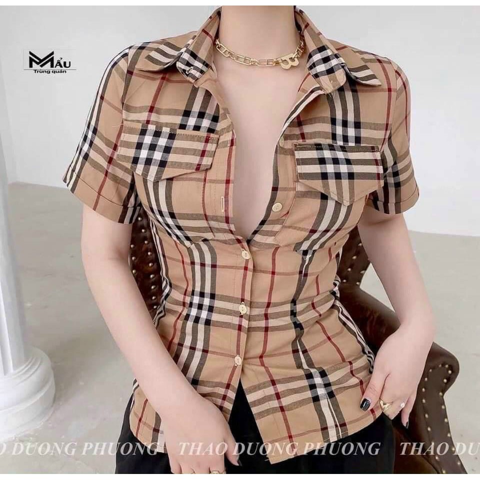 Áo sơ mi phối sọc búp cực hot