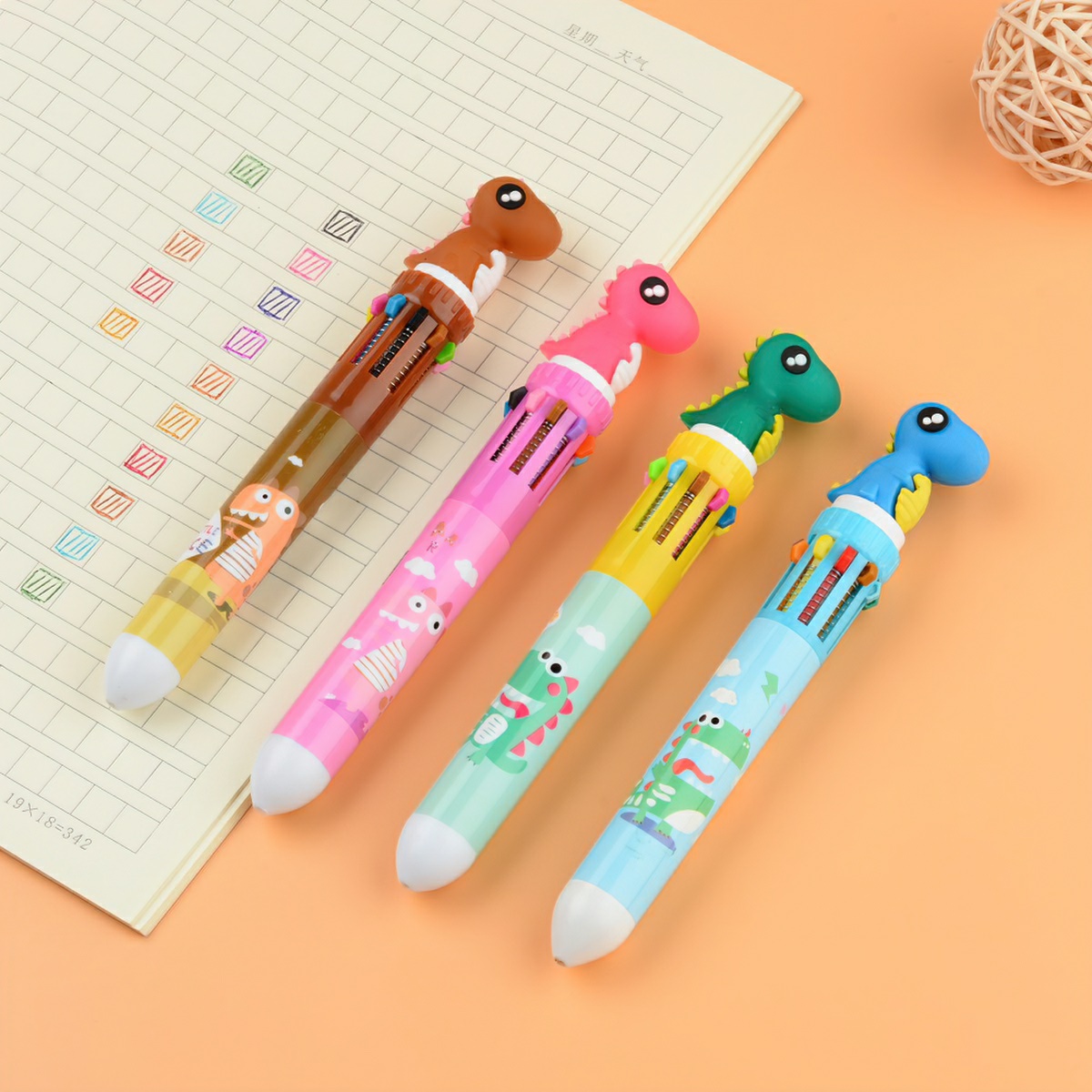 Ballpoint Pen 10 Colors Cute Bear Shape