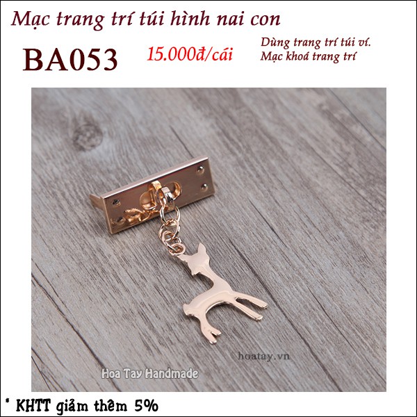 Mạc Trang Trí Túi Hình Nai Con BA053