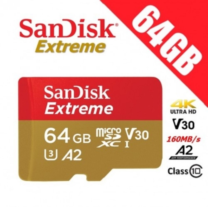 Thẻ Nhớ MicroSDXC SanDisk Extreme V30 A2 160MB/s - 64GB