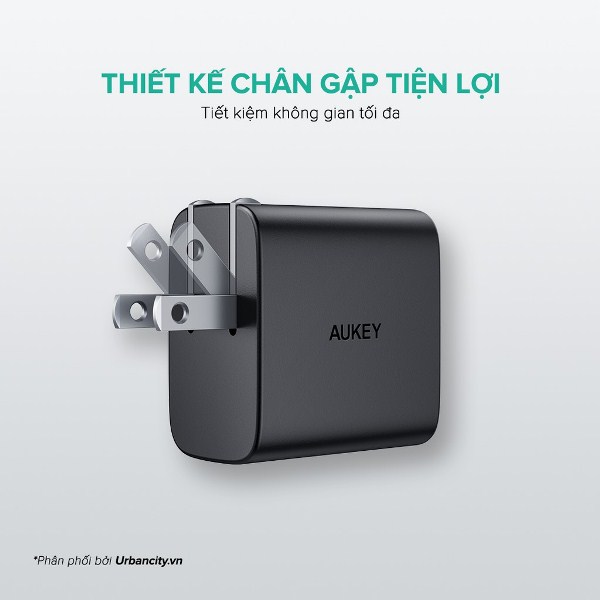 COMBO SẠC CÁP IPHONE 12 AUKEY PA-F3S VÀ CB-CL1