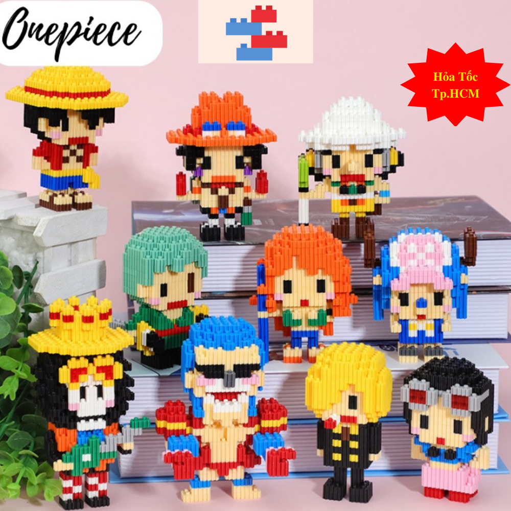 đồ chơi lắp ráp ghép hình Mini One Piece Đồ Chơi Lắp Ráp xếp hình 3D Mini Nhân Vật Vua Đảo Hải Tặc L