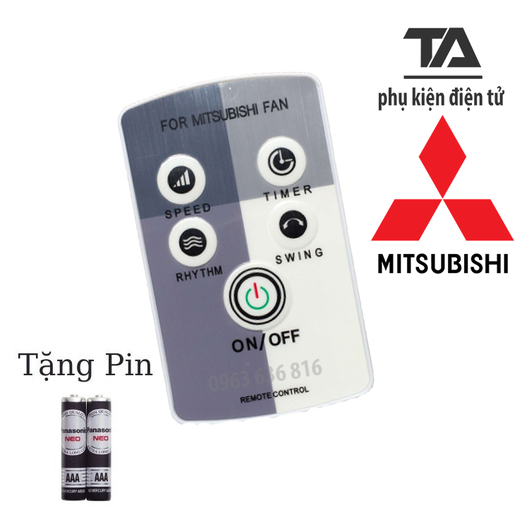 REMOTE ĐIỀU KHIỂN QUẠT MITSUBISHI