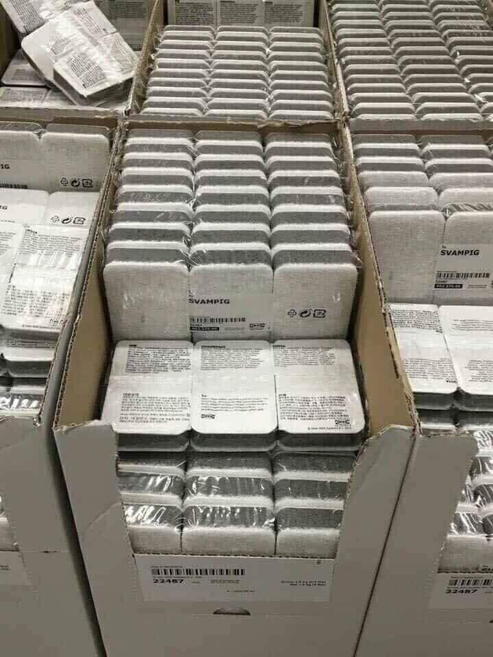 Set 3 miếng rửa bát SVAMPIG IKEA, hàng chính hãng