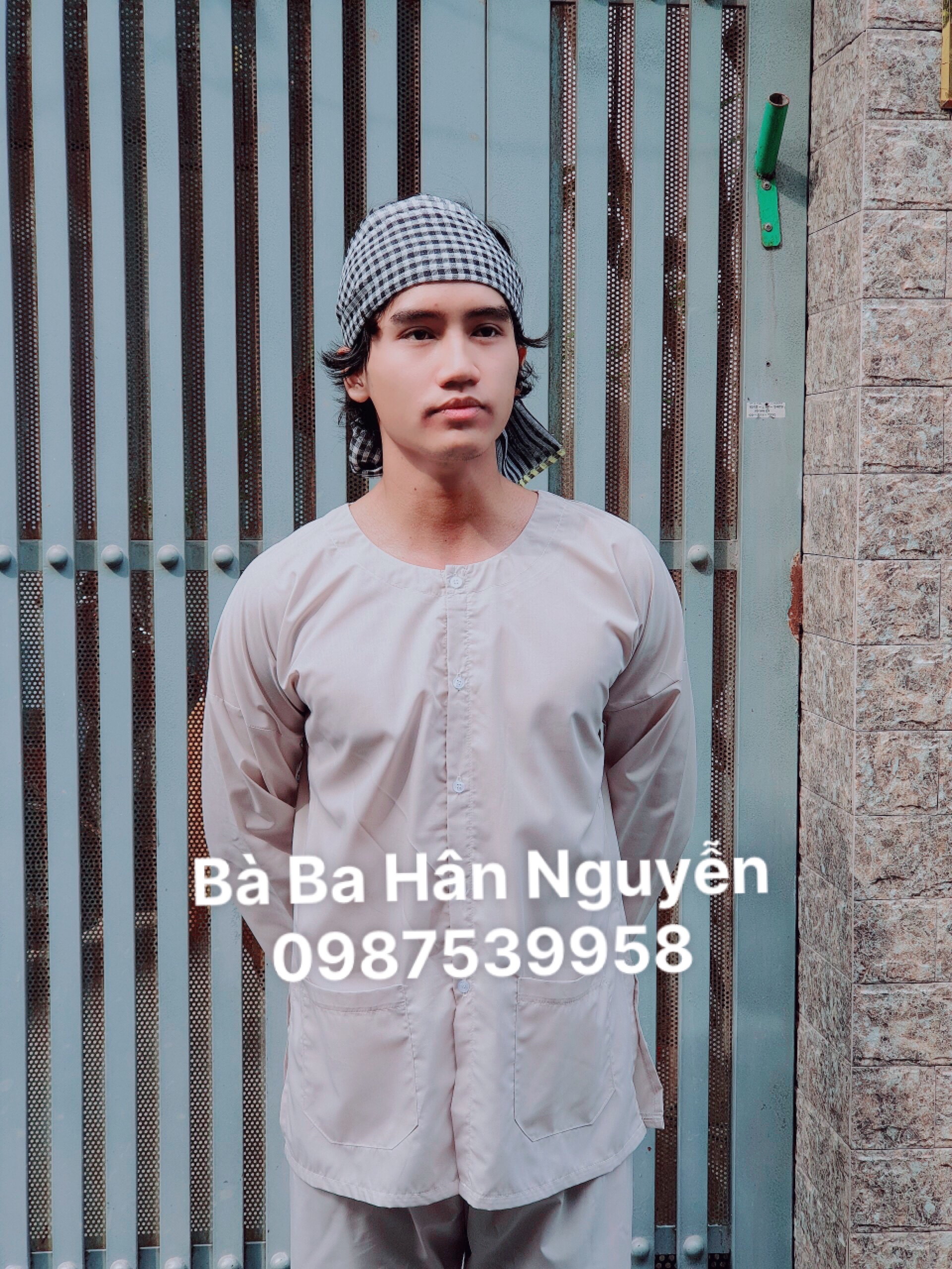 Bộ Bà Ba Nam (tặng khăn rằn)