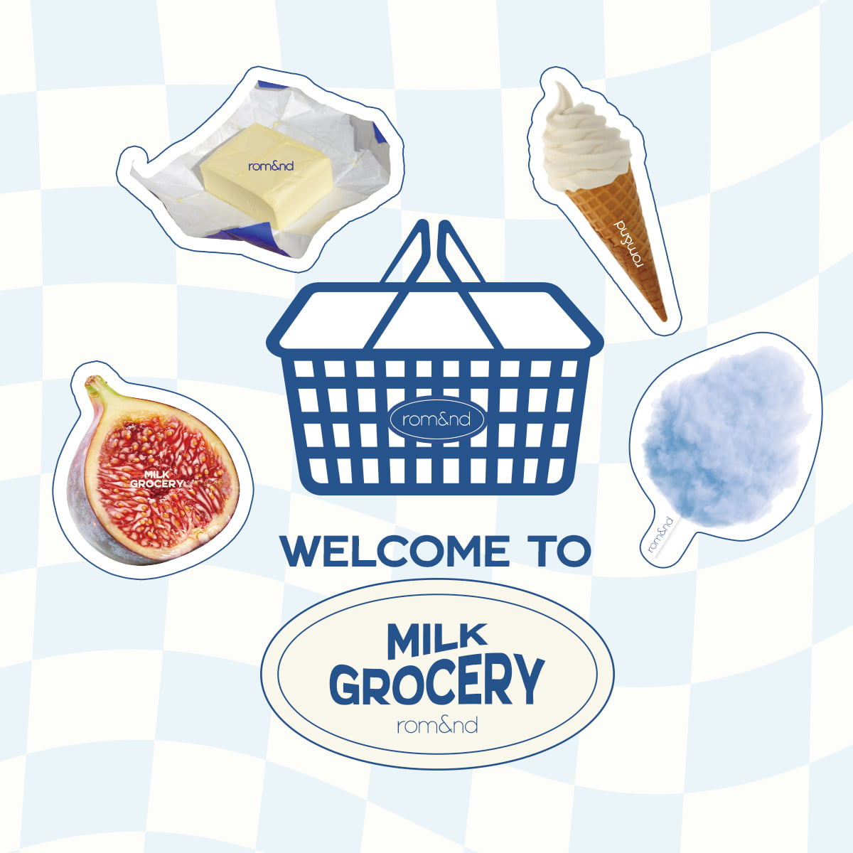[HB GIFT] [Rom&nd] Romand Sticker Milk Grocery [Hàng tặng không bán]