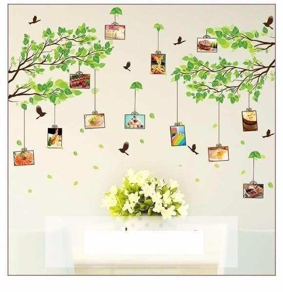 decal dán tường mẫu cành cây  treo khung ảnh