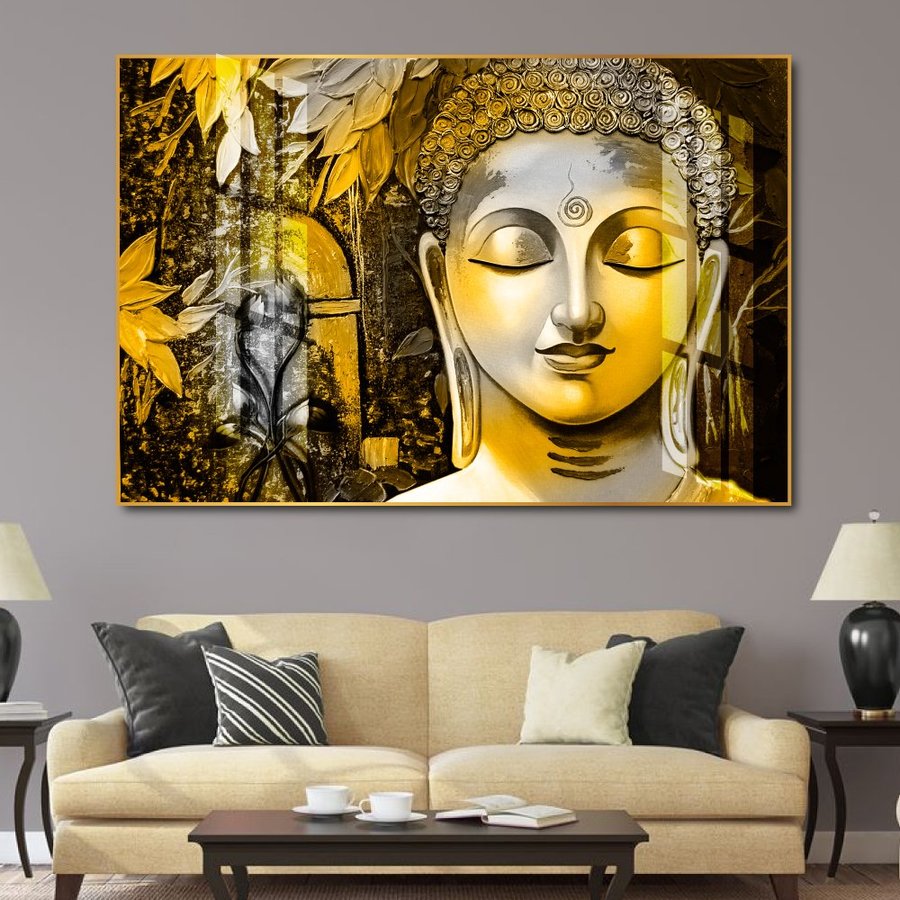 (Xưởng Tranh HCM) Tranh Phật treo tường Phật Thích Ca tranh canvas có khung nhiều kích thước Tranh Phật tráng gương đẹp tặng kèm đinh