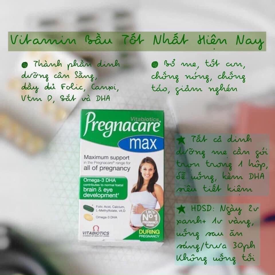 Vitamin bà bầu Pregnacare Max 84 viên (mẫu mới)