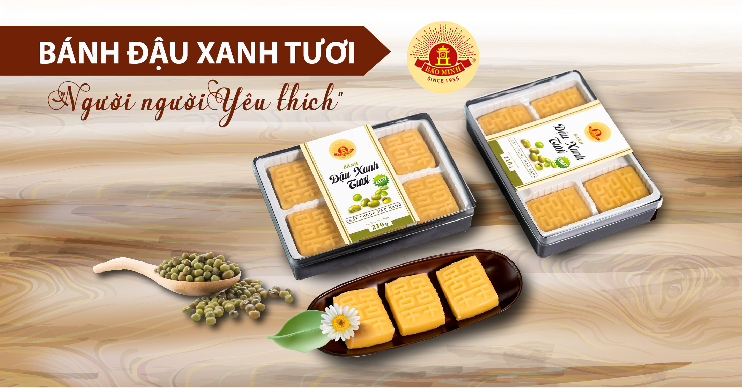 Bánh đậu xanh tươi Bảo Minh