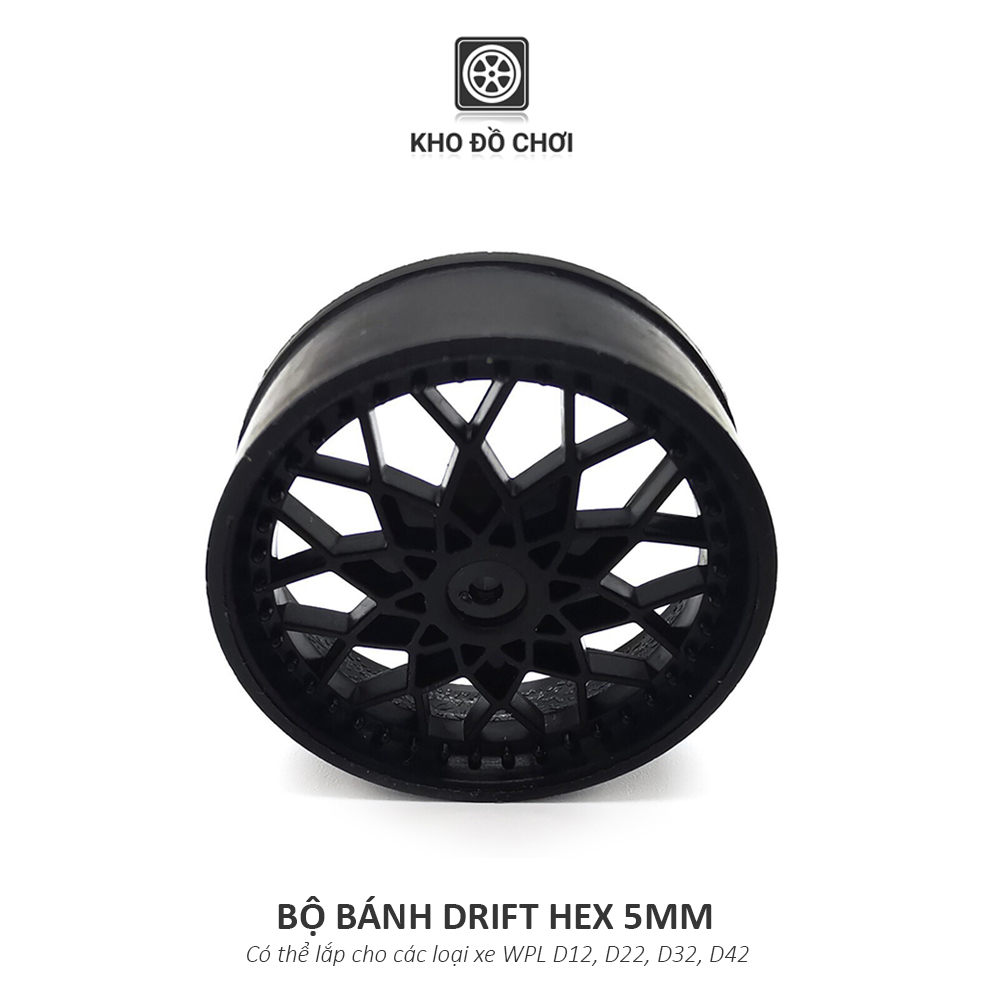 Bộ 4 chiếc bánh Drift lắp cho xe WPL D12 1:10 - Hex 5mm