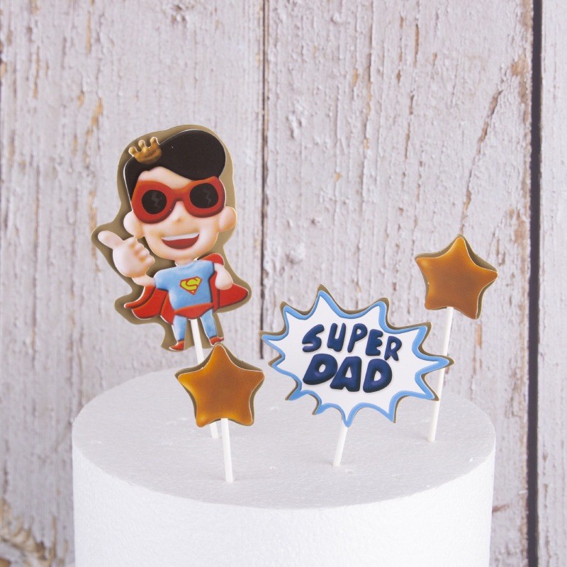 Topper que cắm bố siêu nhân super dad