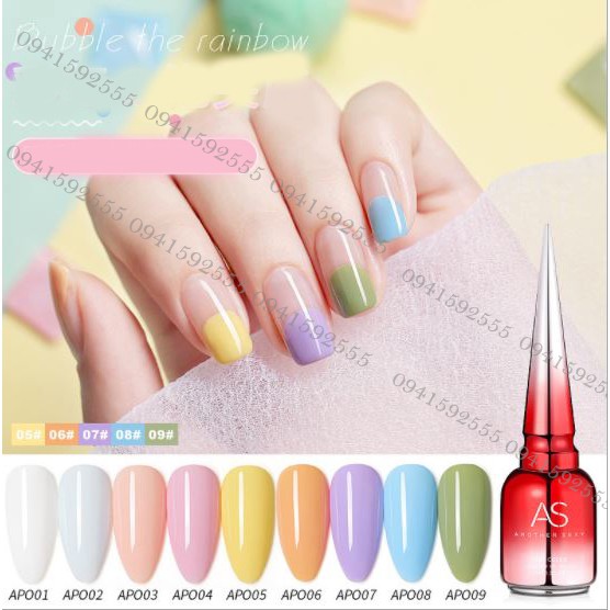 Set sơn gel as mẫu chai đỏ nhọn apo 9 chai 15ml siêu hot siêu xịn