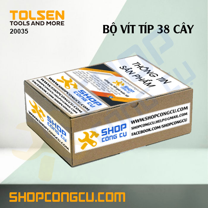 [HCM]Bộ tua vít tuýp 38 cây Tolsen 20035