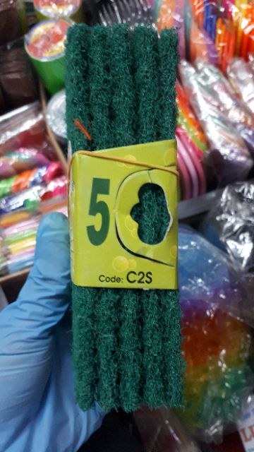 Cước chà xoong Samran màu xanh, cứng