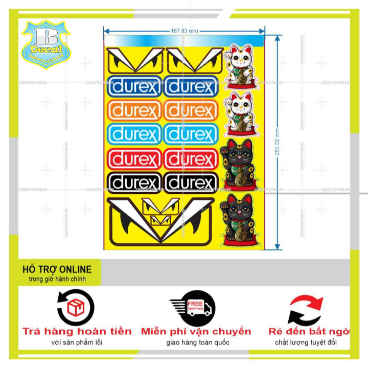 Logo sticker dán xe máy m36