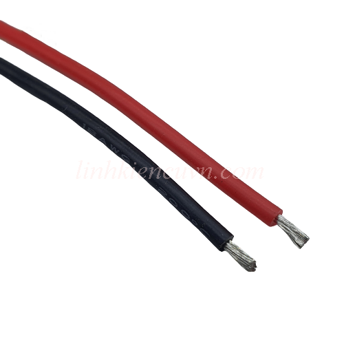Dây điện 18awg vỏ silicon 200 độ đỏ