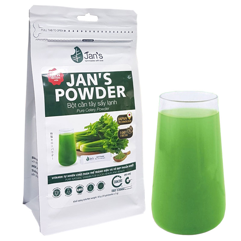 Bột cần tây sấy lạnh jan's 60g - leaf organic hcm