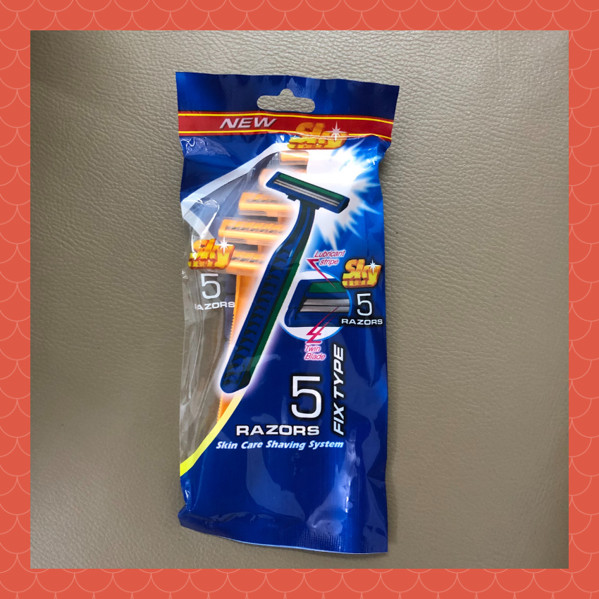 DAO CẠO RÂU LƯỠI KÉP 15 CÂY (3 BỊCH)