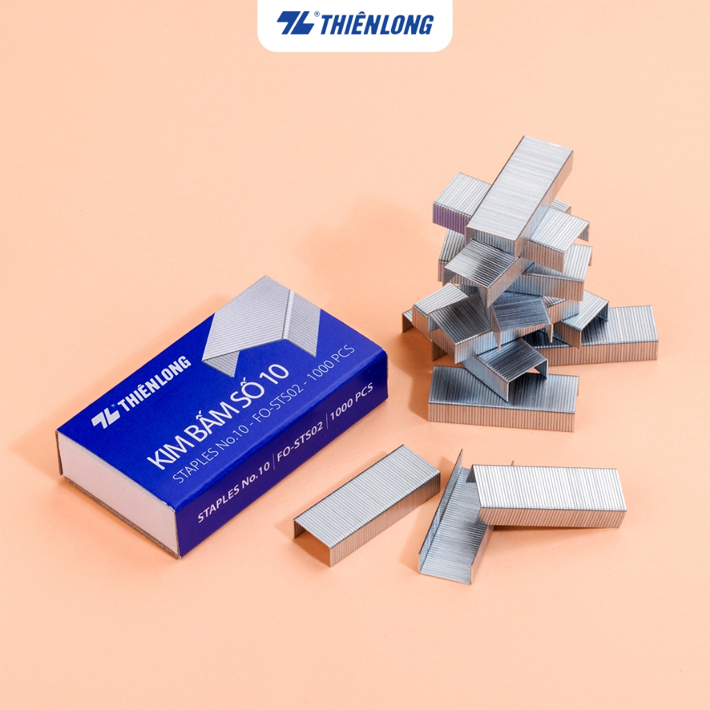Kim bấm số 10 thiên long flexoffice fo-sts02 làm từ thép cao cấp