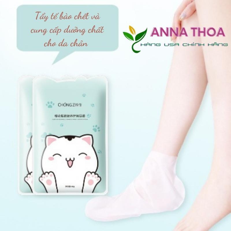 [HCM]Mặt Nạ Chân Hình Mèo Tẩy tế bào chết giúp da chân mềm mịn trắng đều màu Anna Thoa nhập khẩu