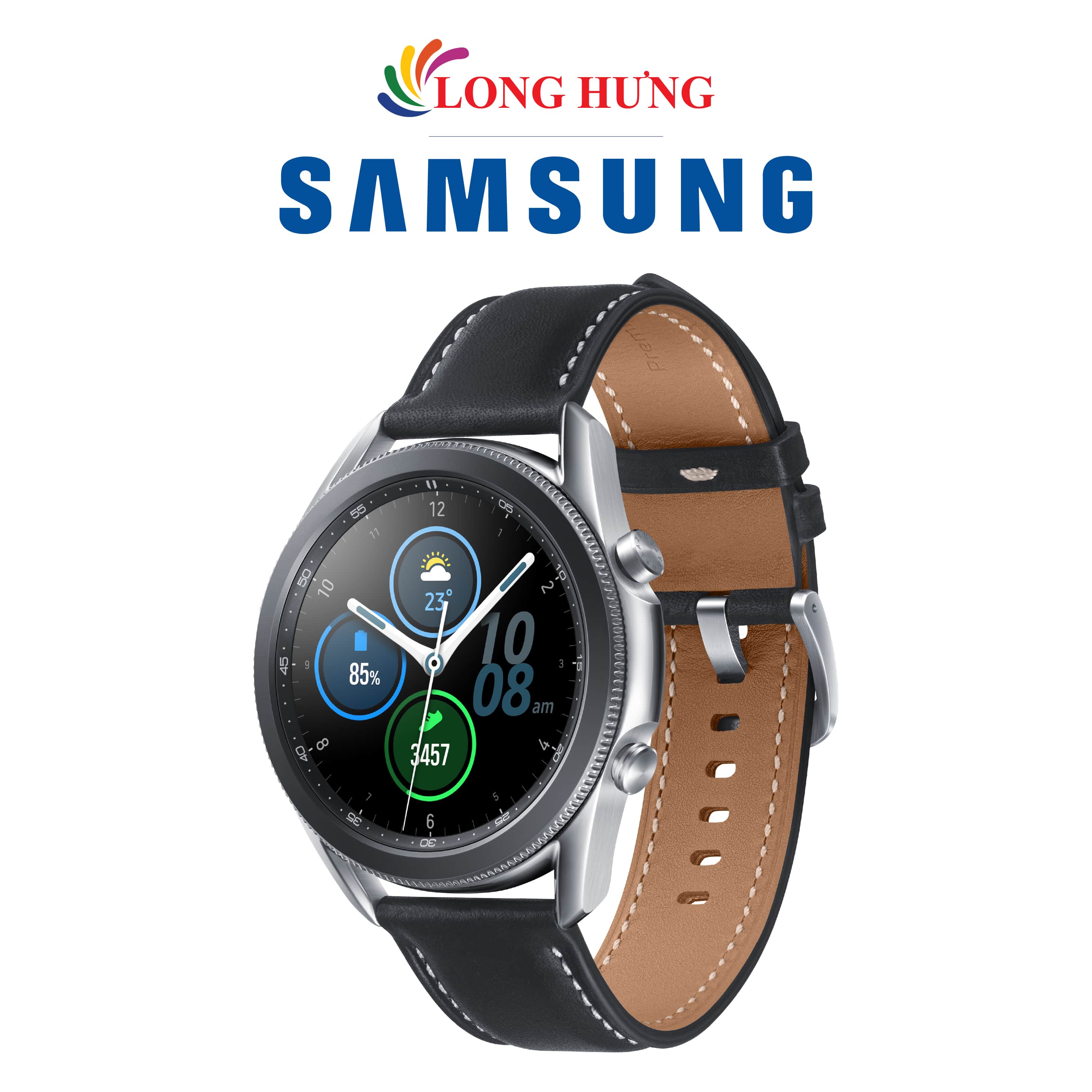 Đồng hồ thông minh Samsung Galaxy Watch 3 viền thép dây da - Hàng Chính Hãng - Đa dạng màu sắc lựa chọn Màn hình Super AMOLED sắc nét Cường lực Gorilla Glass Dx+ chống trầy cực tốt