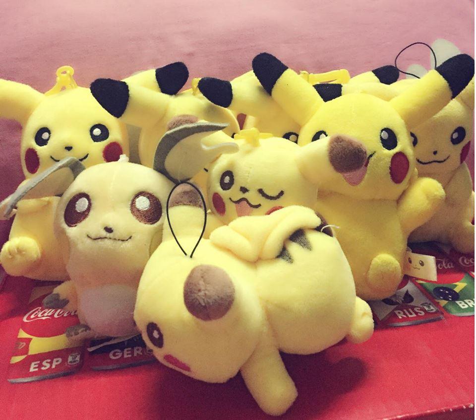Móc khóa gấu bông Pikachu dễ thương