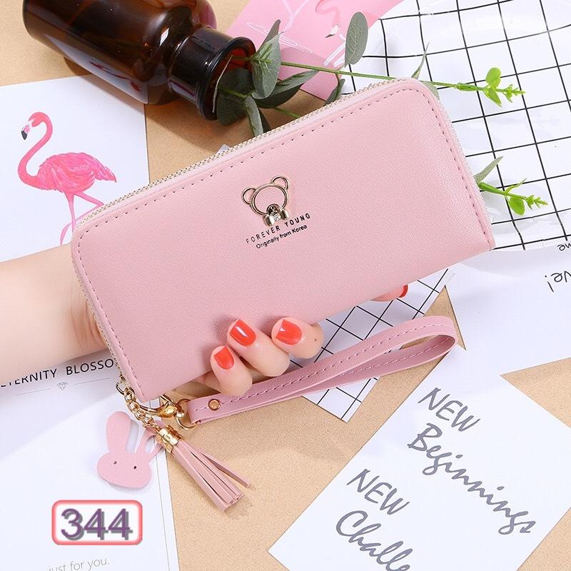 [HCM]Ví Dài Nữ Nhiều Ngăn Đựng Tiền Thẻ Hình Gấu FOREVER 344 Cầm Tay Dự Tiệc Cực Xinh