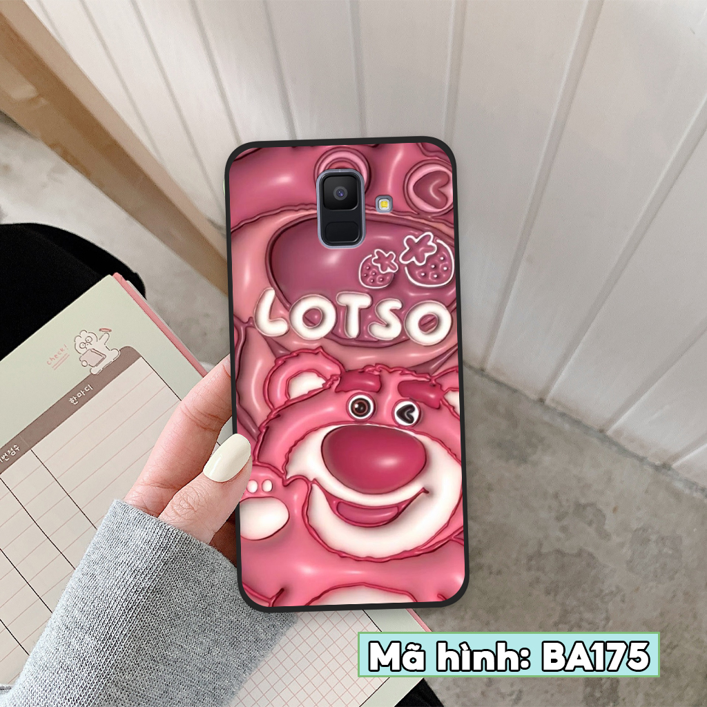 Ốp lưng samsung galaxy a6 2018 / a6+ / a6 plus, ốp điện thoại samsung hình 3d gấu nâu gấu lottso