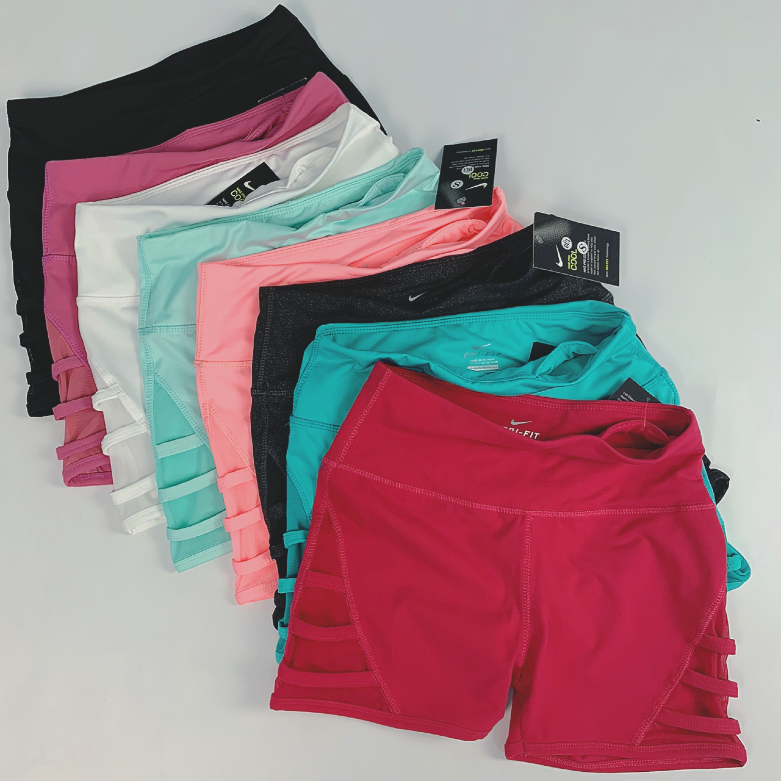 Quần Short Tập Gym Phối Lưới Cạp Cao