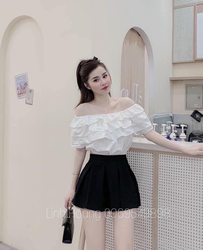áo trễ vai bèo 3 tầng