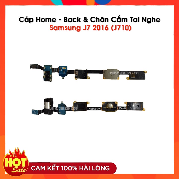 Cáp nút home - back - chân tai nghe samsung galaxy j7 2016 / j710f zin bóc máy