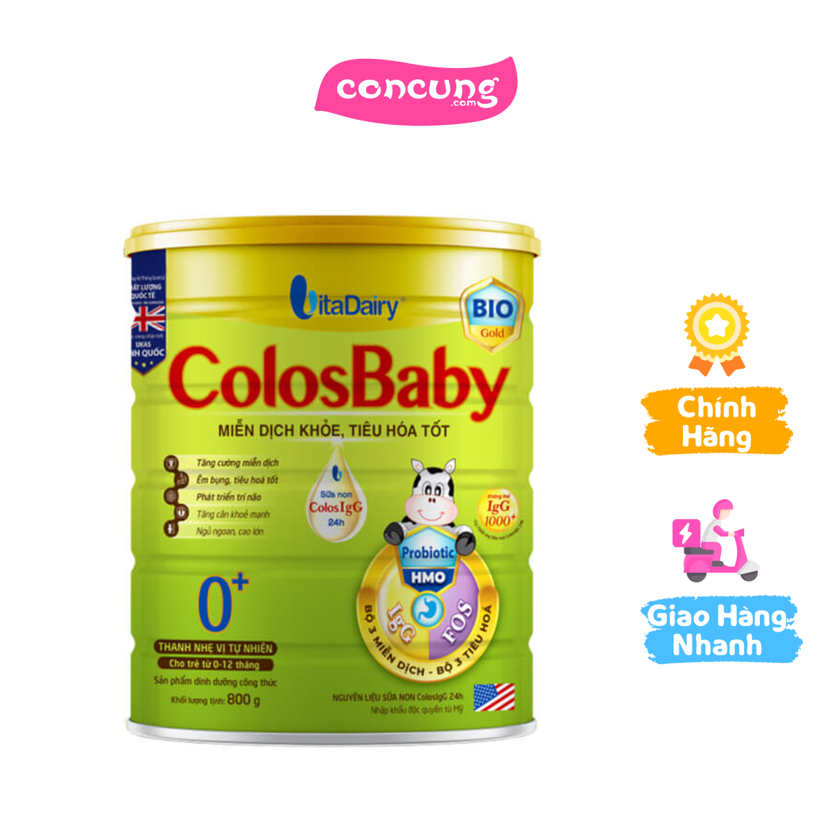 Spdd công thức colosbaby bio gold 0+ 800g - s