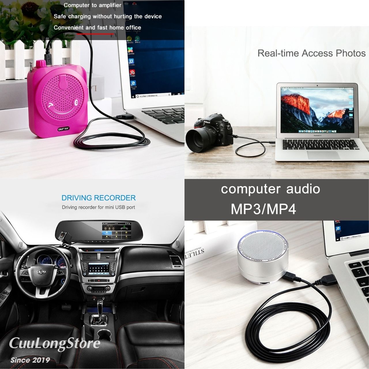 Cáp Mini USB Dây Sạc Pin Máy Ảnh Data Dữ Liệu , GPS, Loa Bluetooth, Máy Chơi Game, Máy Nghe Nhạc MP3