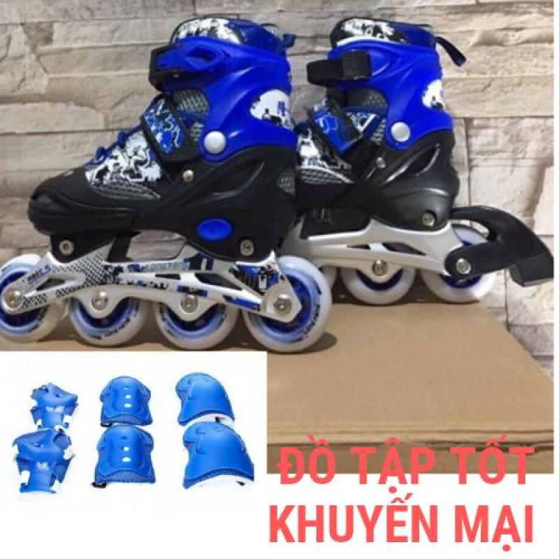 Mua Combo giày trượt patin trẻ em cao cấp Longfeng 906 và bộ bảo vệ chân, tay, gối HOÀN HẢO