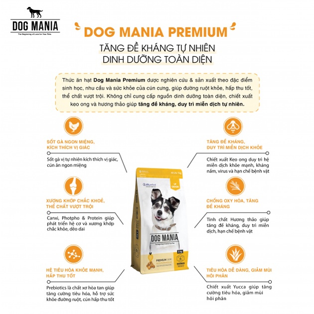 Dog mania premium - Thức ăn cho chó mọi lứa tuổi 5kg
