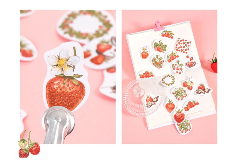 Bộ 45 Sticker Dâu Tây Đáng Yêu E113