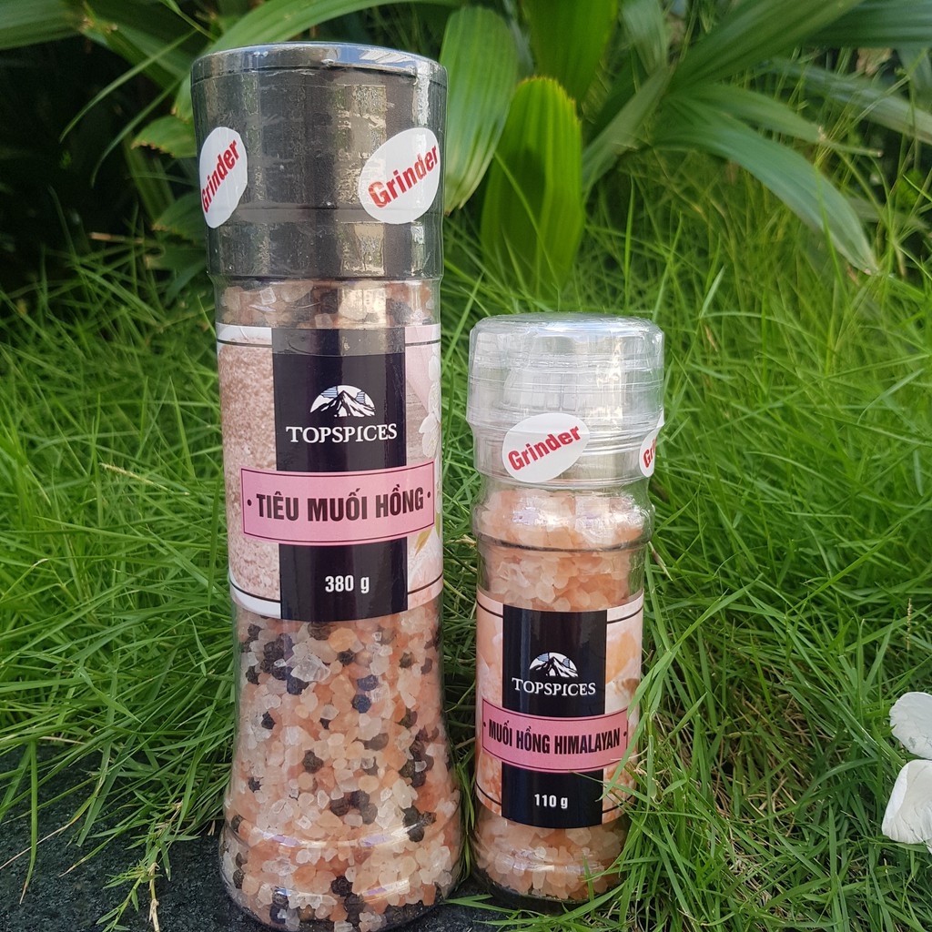 Chai tiêu muối hồng (có cối xay 1 lần), 380g