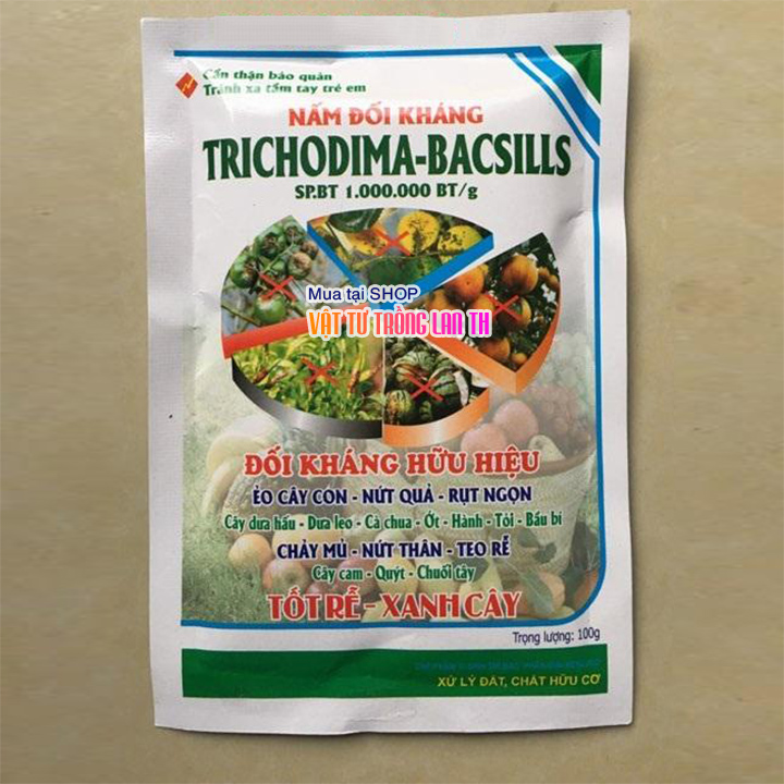 Nấm đối kháng Trichoderma trị teo rễ, rụt ngọn, nứt quả - gói 100g