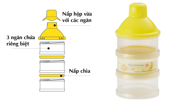 Hộp chia sữa 3 tầng Richell