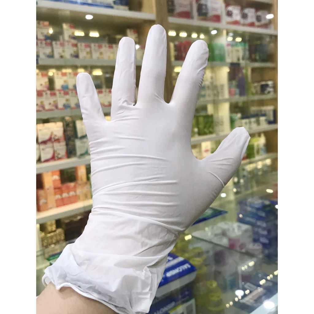 Găng tay Vinyl/Nitrile Không bột ( hộp 100 chiếc)