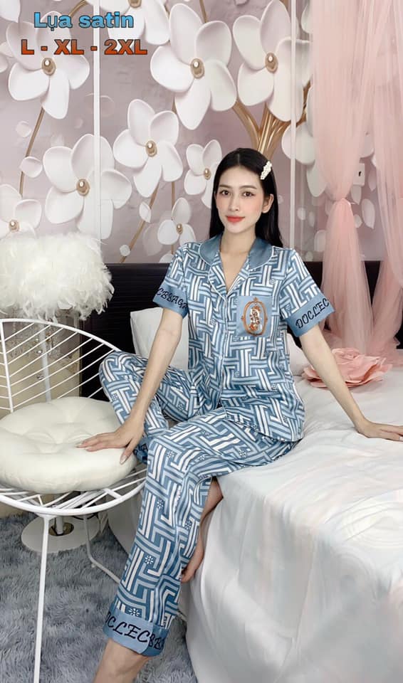 BỘ PIJAMA LỤA SATIN CAO CẤP - TAY NGẮN ( 48-75KG)