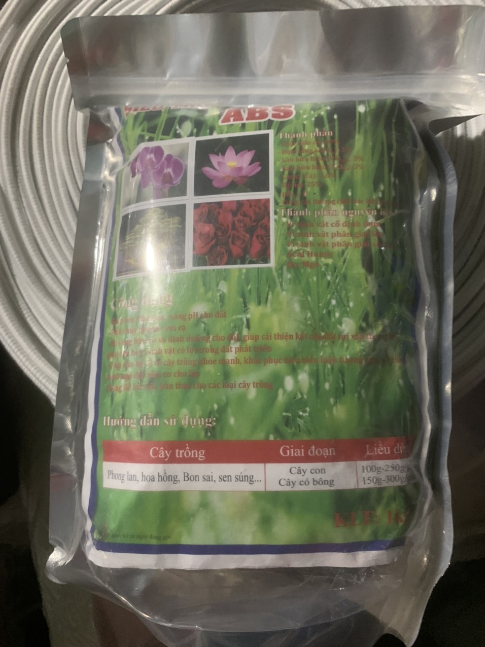 Siêu phân trùn quế ABS gói 1 kg tan chậm