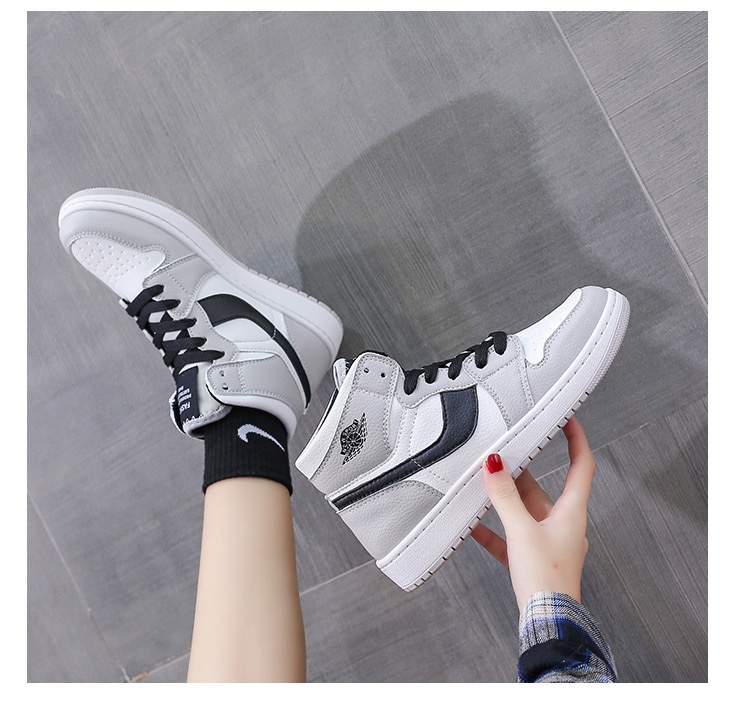 Giày nữ sneaker JD cao cấp, giày nữ cao cổ thể thao