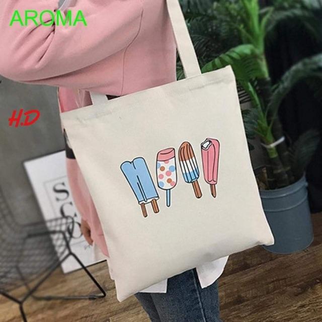 Túi vải kem nhiều màu hda0619
