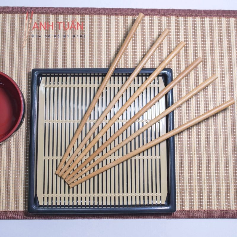 [Rẻ vô địch] Bộ 100 đôi đũa ăn cơm gỗ CĂM LIÊN, đũa đẹp tự nhiên không hoá chất, không cong vênh, chống mốc, kháng khuẩn