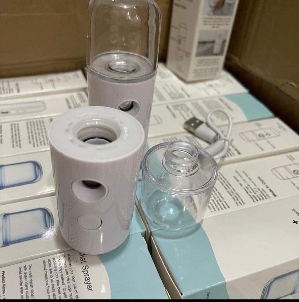 (Nắp vặn) Máy Phun Sương Xông Hơi Mặt NaNo Mini Cầm Tay Hỗ Trợ Dưỡng Da Cấp Nước Tối Đa BH 1 tháng SLNPS1