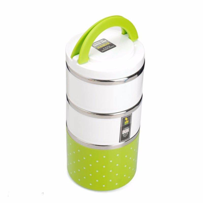 Cặp lồng cơm 3 tầng chấm bi
